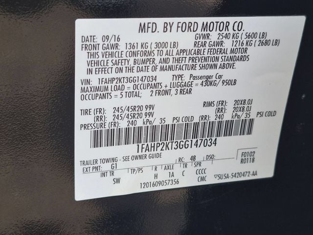 2016 Ford Taurus SHO