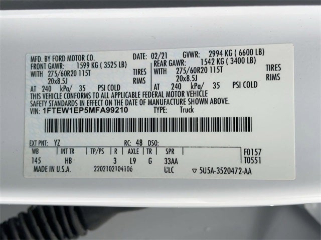 2021 Ford F-150 Lariat 4WD