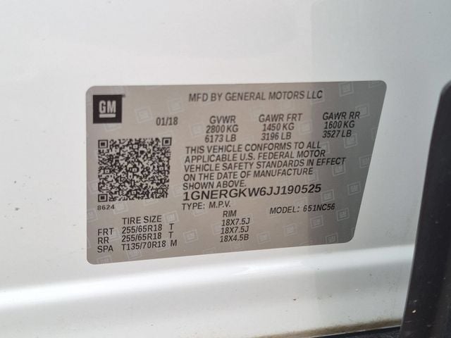 2018 Chevrolet Traverse LT Cloth w/1LT