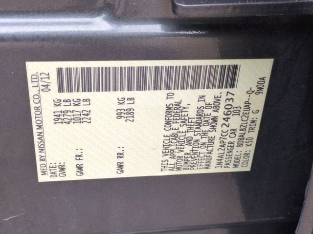 2012 Nissan Altima 2.5 S