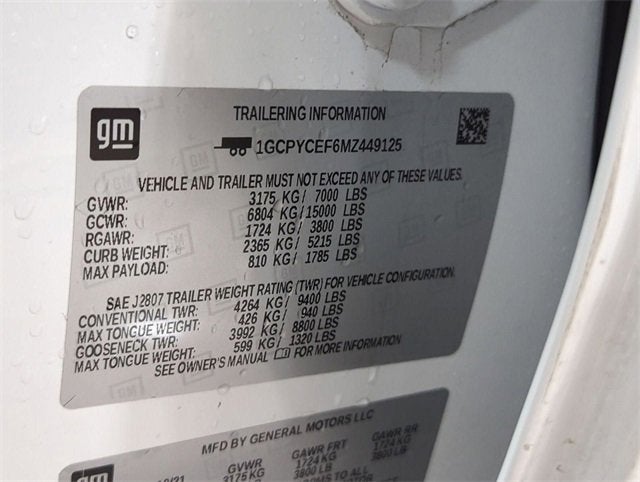 2021 Chevrolet Silverado 1500 Custom Trail Boss