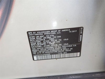 2018 Volkswagen Atlas 3.6L V6 SE