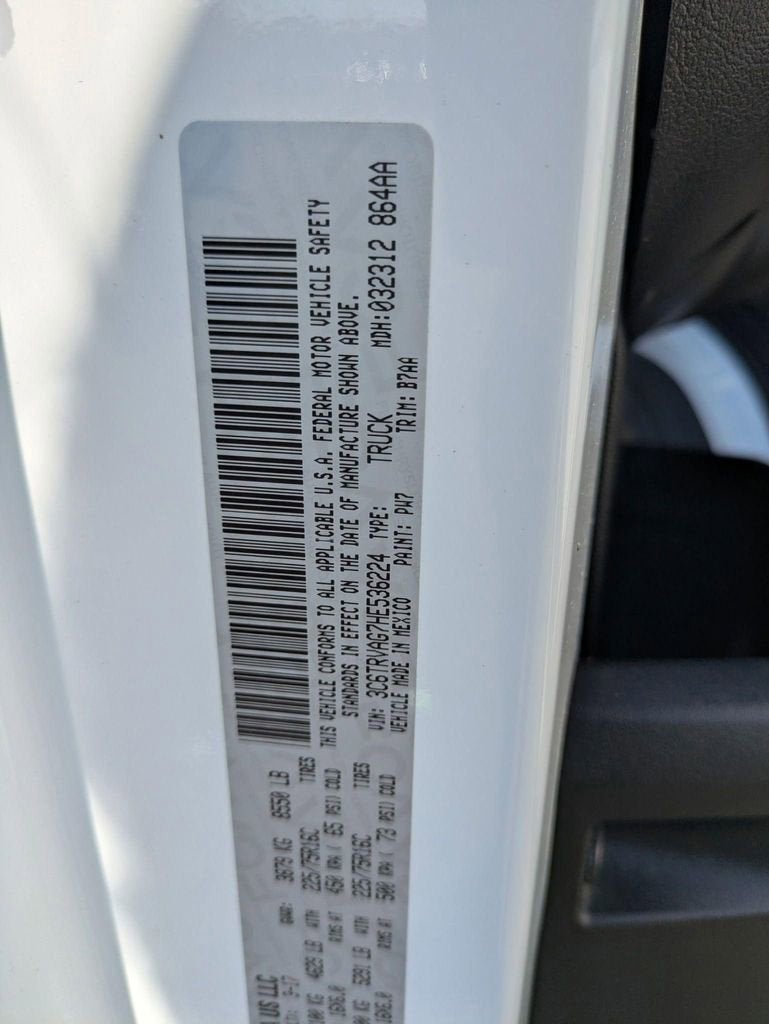 2017 RAM ProMaster 1500 Cargo Van Low Roof 136" WB