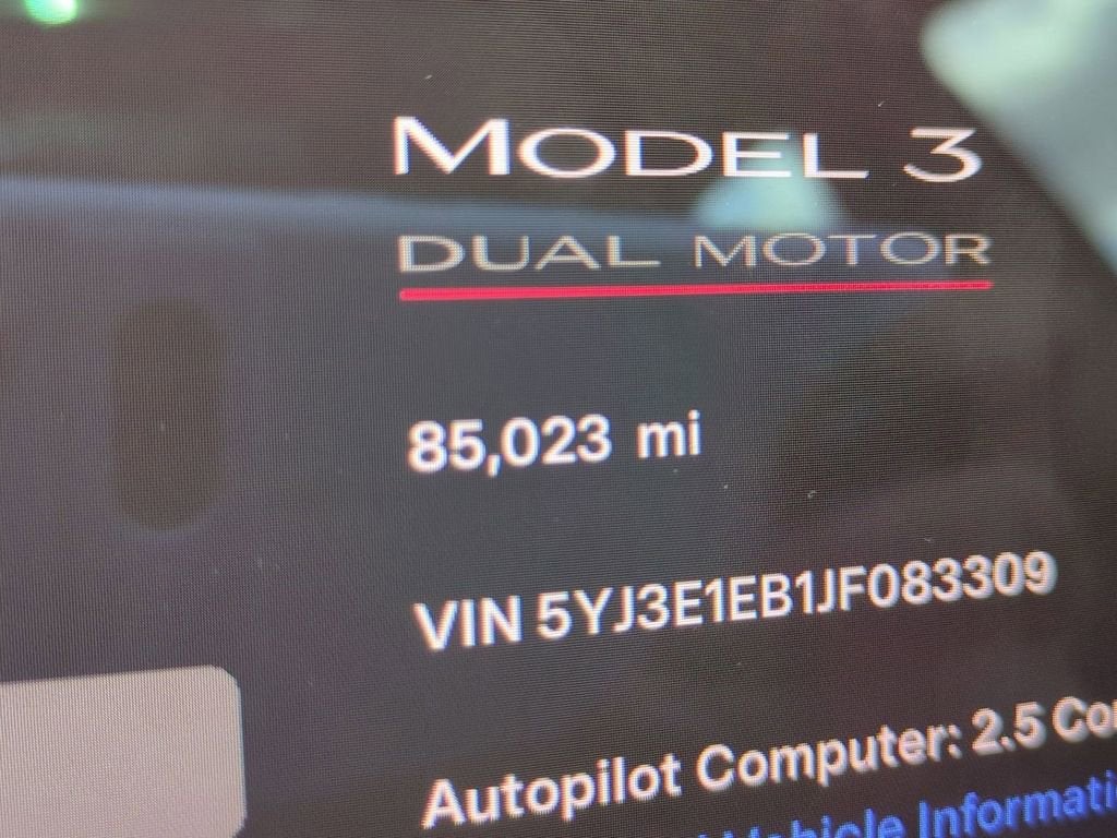 2018 Tesla Model 3 Long Range Battery