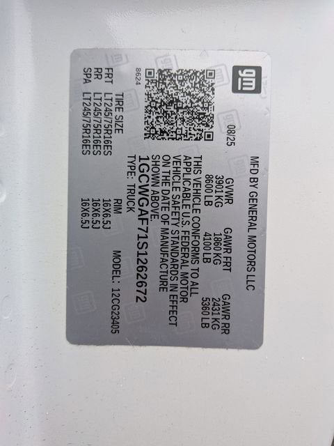 2025 Chevrolet Express Cargo 2500 WT