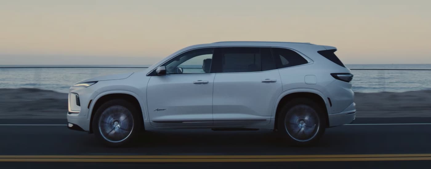 Side of a white 2026 Buick Enclave for sale near Owosso