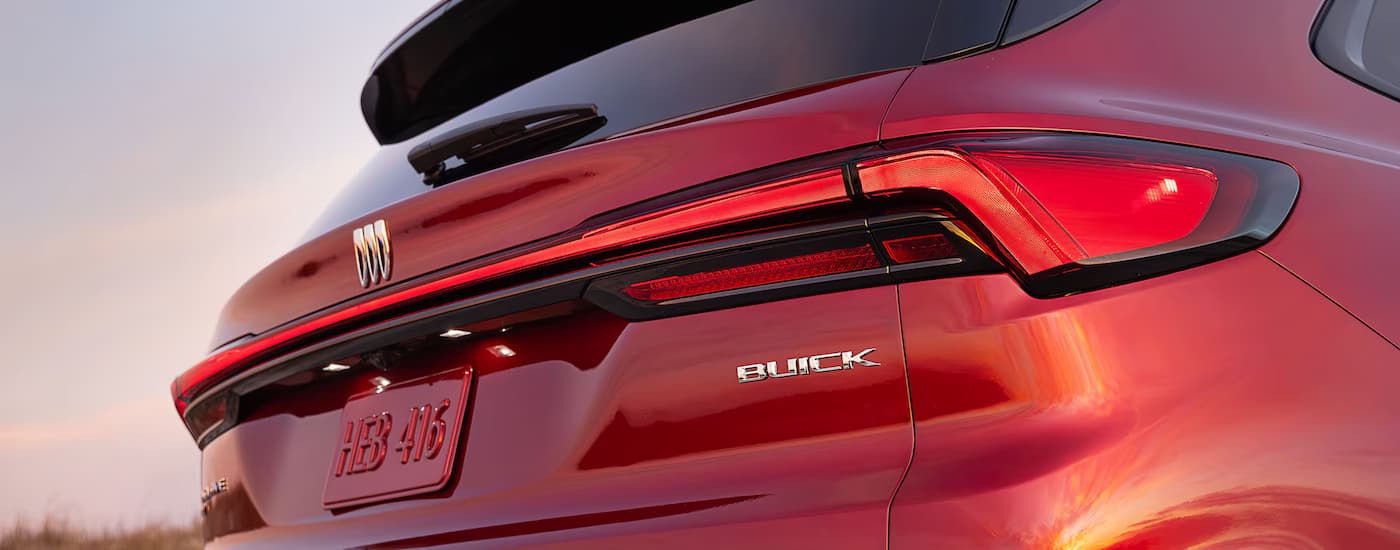 Rear of a red 2025 Buick Enclave